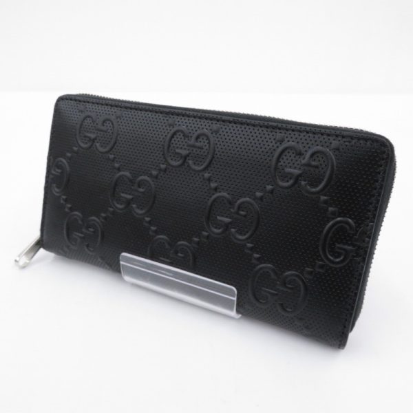 imgrc0089665262 Gucci GG Embossed Zipper Long Wallet Black