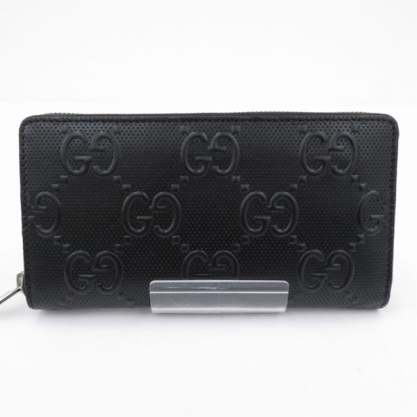 imgrc0089665263 Gucci GG Embossed Zipper Long Wallet Black