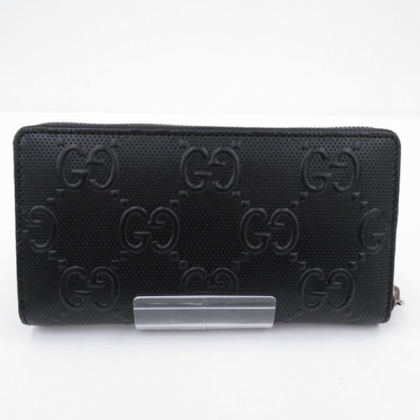 imgrc0089665264 Gucci GG Embossed Zipper Long Wallet Black