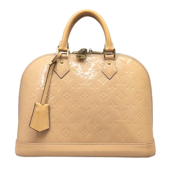 imgrc0089722888 LOUIS VUITTON Alma PM Handbag Vernis Rose Florentine Pink Beige