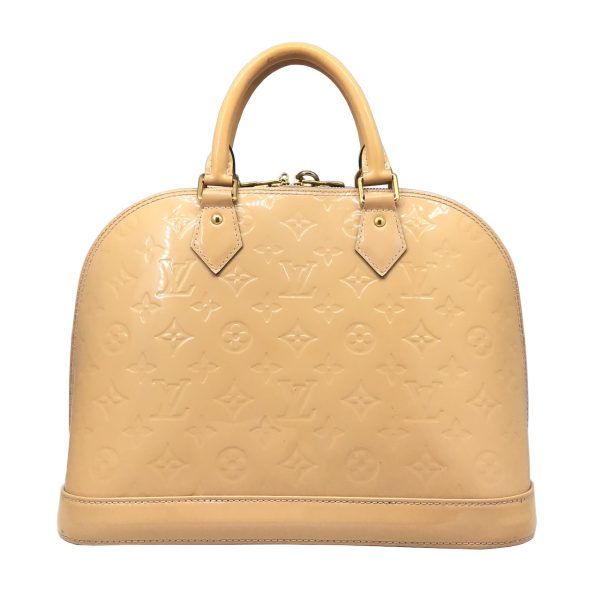 imgrc0089722889 LOUIS VUITTON Alma PM Handbag Vernis Rose Florentine Pink Beige