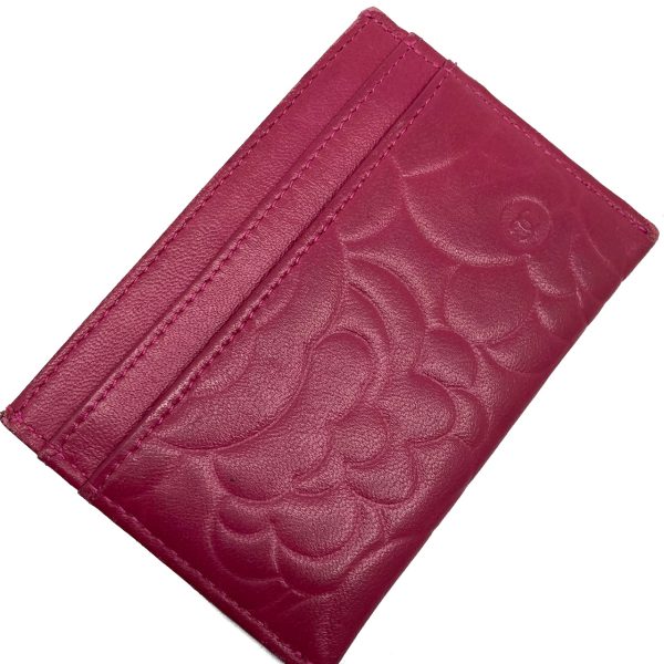 imgrc0089730203 CHANEL Card Case Camellia Lambskin Pass Case Commuter Holder Pink