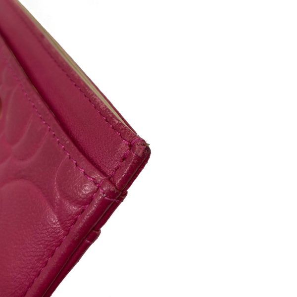 imgrc0089730210 CHANEL Card Case Camellia Lambskin Pass Case Commuter Holder Pink