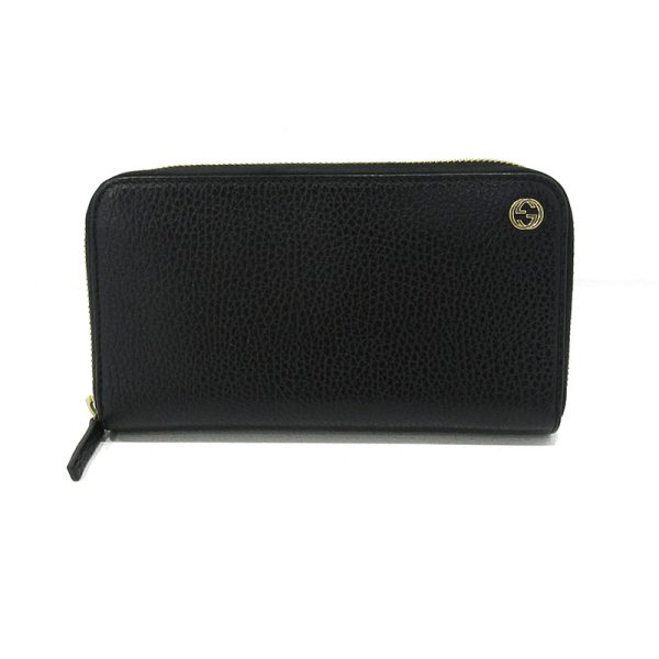 imgrc0089795082 Gucci Interlocking G Zipper Long Wallet Black