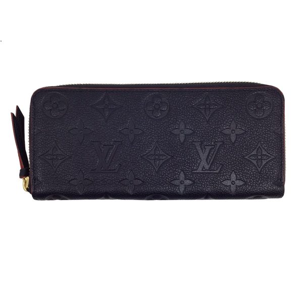 imgrc0089824457 LOUIS VUITTON Portefeuille Clemence Wallet Empreinte Marine Rouge Navy Blue