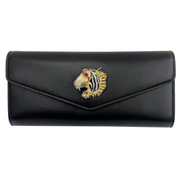 imgrc0089853009 GUCCI Broadway Clutch Bag Leather Black