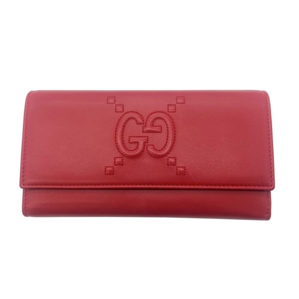 imgrc0089957836 GUCCI Bifold Long Wallet Leather Red