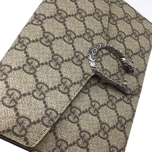 imgrc0089999392 GUCCI Dionysus Chain Wallet GG Supreme Beige