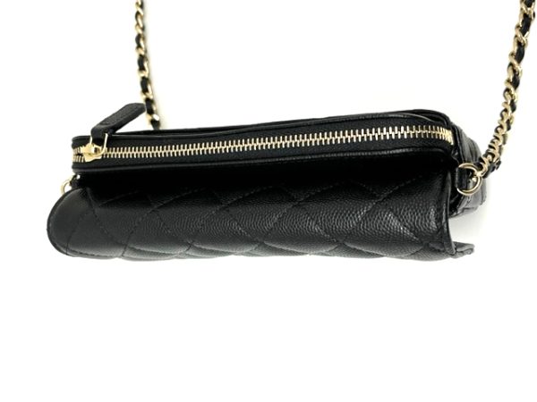 imgrc0090020588 CHANEL Shoulder Bag Chain Wallet Caviar Skin Black