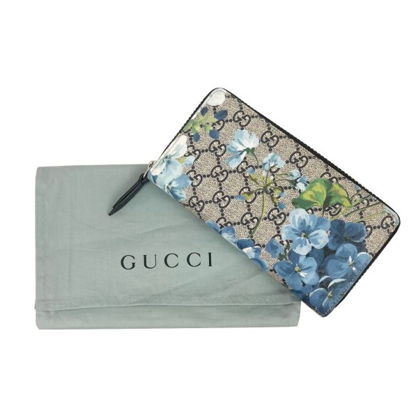 imgrc0090096263 GUCCI GG Blooms Round Zipper Long Wallet Floral