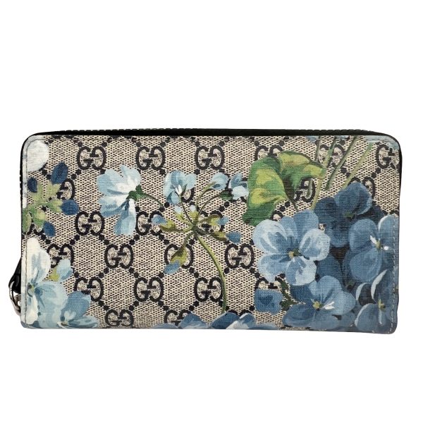 imgrc0090096274 GUCCI GG Blooms Round Zipper Long Wallet Floral