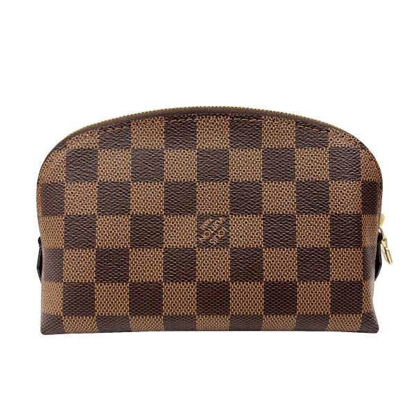 imgrc0090229515 LOUIS VUITTON Pochette Cosmetic PM Damier Ebene Brown