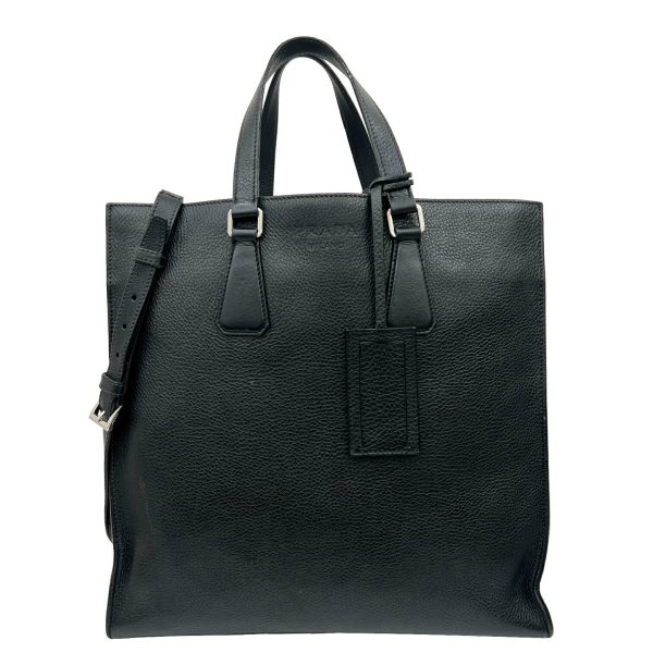 imgrc0090246074 PRADA Tote Bag 2WAY Shoulder Calf Leather Black