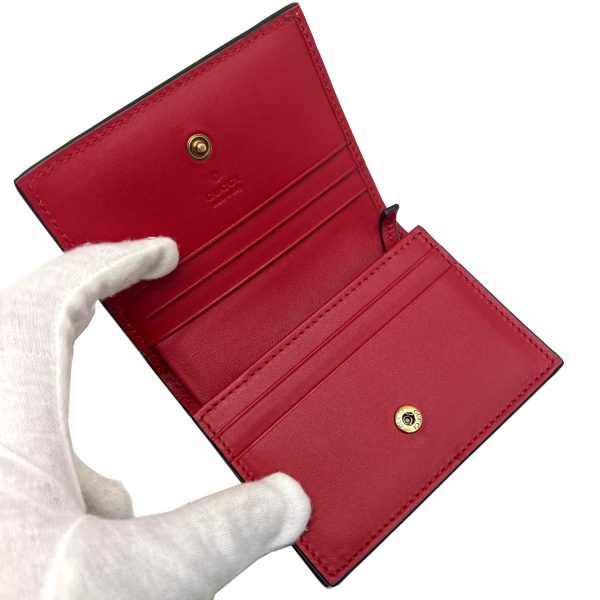 imgrc0090262373 GUCCI Cherry GG Supreme Compact Bifold Wallet Beige Red