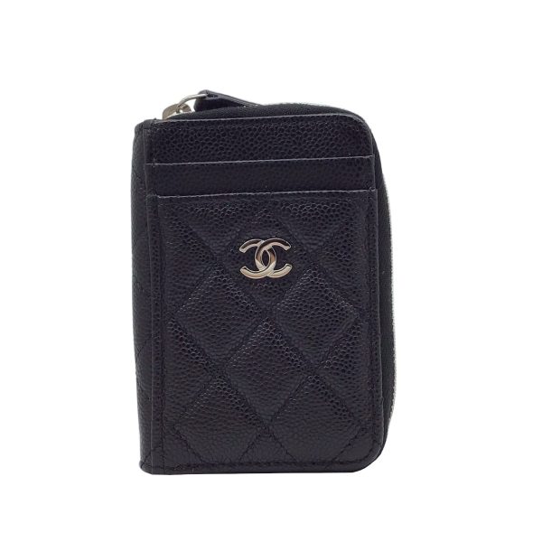 imgrc0090314417 CHANEL Timeless Classic Card Case Caviar Skin Black