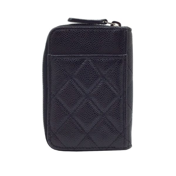 imgrc0090314418 CHANEL Timeless Classic Card Case Caviar Skin Black