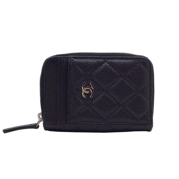 imgrc0090314419 CHANEL Timeless Classic Card Case Caviar Skin Black