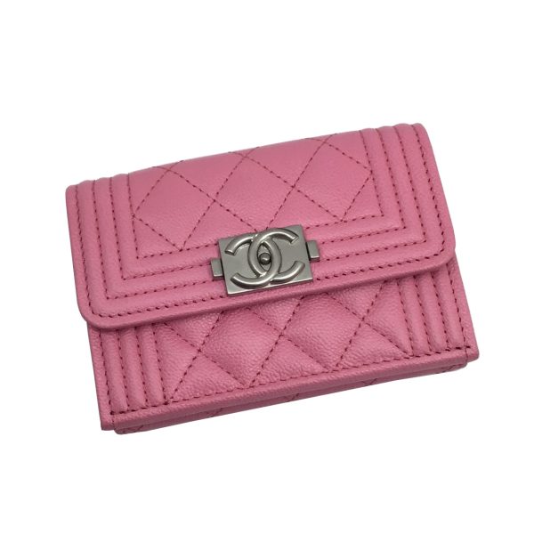 imgrc0090324180 CHANEL Boy Compact Wallet Pink