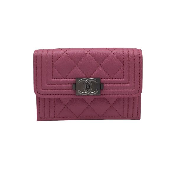 imgrc0090324181 CHANEL Boy Compact Wallet Pink