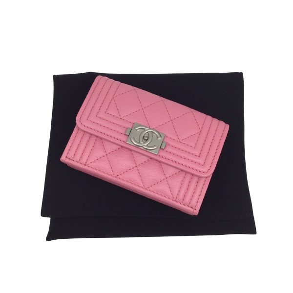 imgrc0090324189 CHANEL Boy Compact Wallet Pink