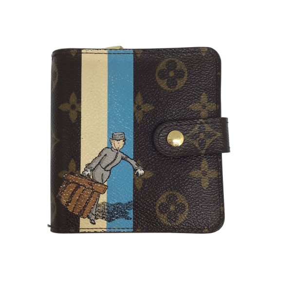 imgrc0090324371 LOUIS VUITTON Portefeuille Groom Wallet Monogram Blue Brown