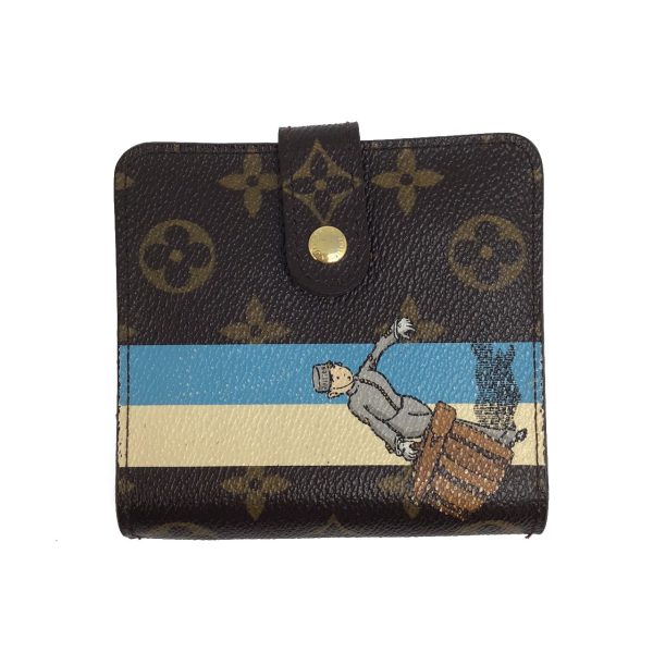 imgrc0090324372 LOUIS VUITTON Portefeuille Groom Wallet Monogram Blue Brown