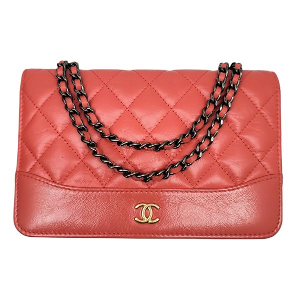 imgrc0090433664 CHANEL Gabriel de Chanel Chain Wallet Leather Pink