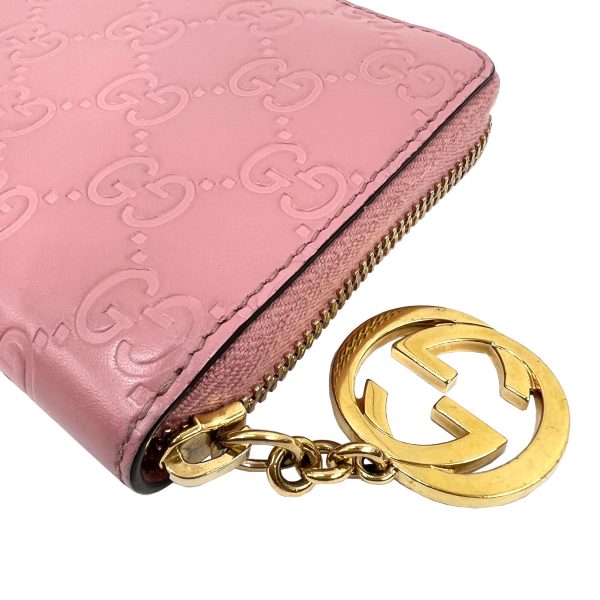 imgrc0090452812 GUCCI Interlocking G Guccisima Round Zipper Long Wallet Leather Pink