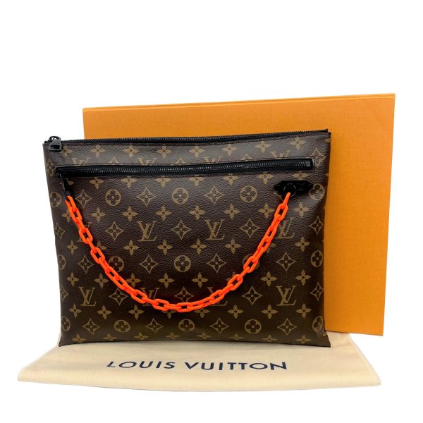 imgrc0090457984 LOUIS VUITTON Pochette A4 Virgil Abloh Solar Ray Brown Orange