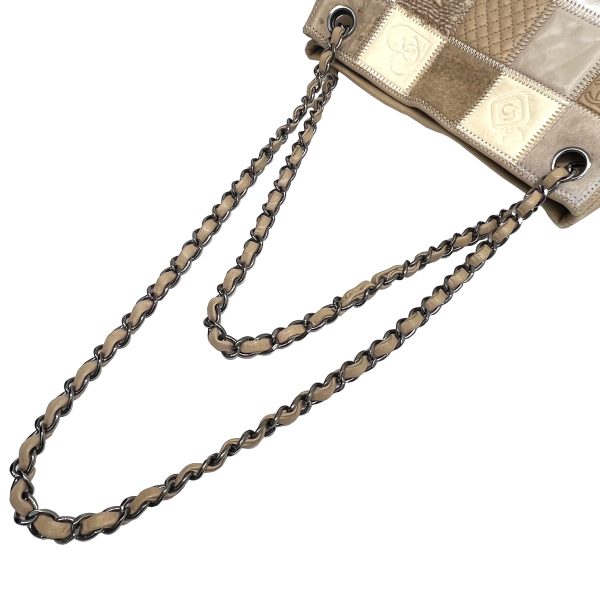 imgrc0091019554 CHANEL Chain Shoulder Bag Icon Leather Beige