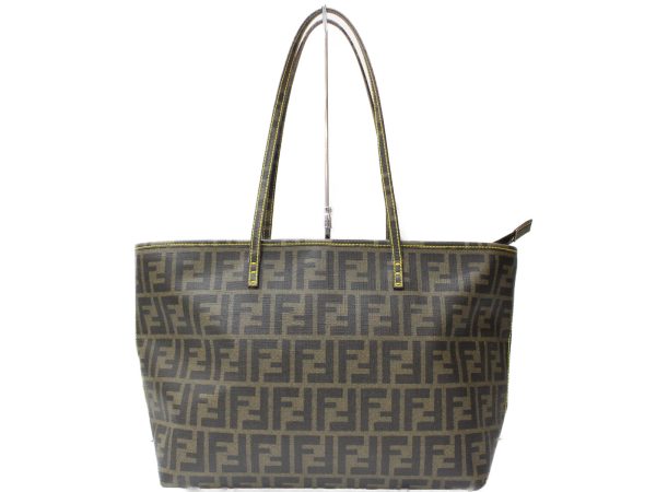 imgrc0091233286 Fendi Zucca Pattern Tote Bag Canvas Brown