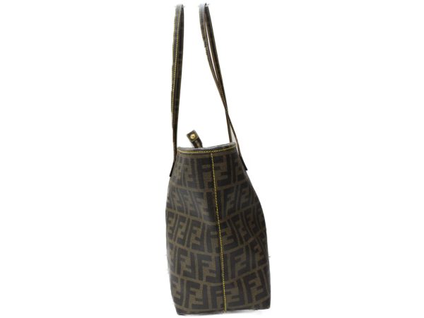 imgrc0091233289 Fendi Zucca Pattern Tote Bag Canvas Brown