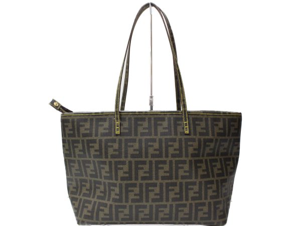 imgrc0091233290 Fendi Zucca Pattern Tote Bag Canvas Brown