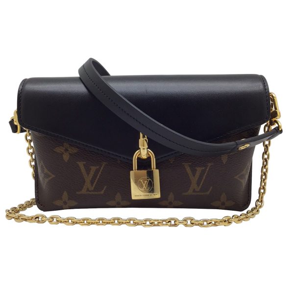 imgrc0091385060 LOUIS VUITTON Padlock On Strap Shoulder Bag Monogram Black