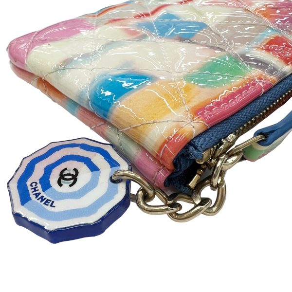 imgrc0091394266 CHANEL Classic Mini Pouch Rainbow Patent Leather