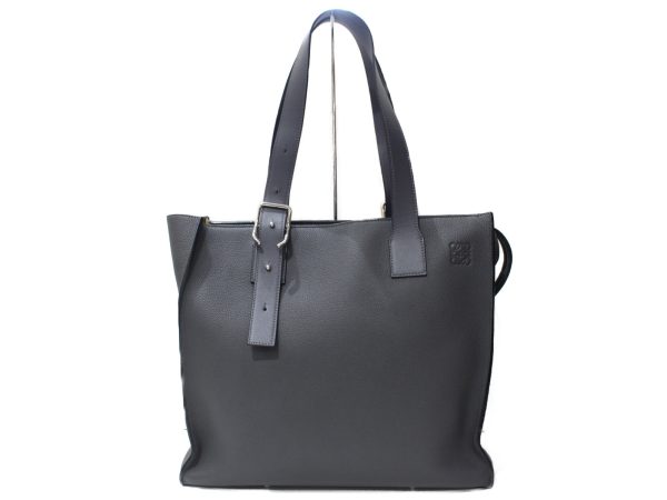 imgrc0091490379 Loewe Buckle Zipper Tote Bag Gray