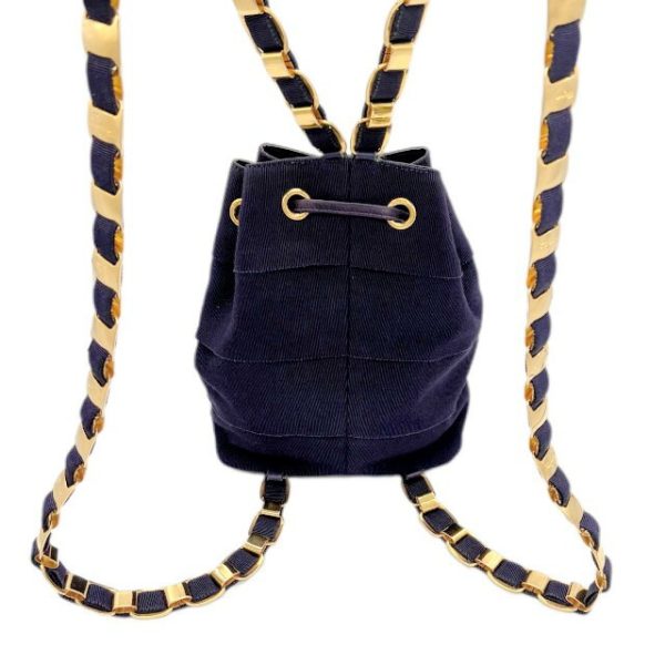 imgrc0091622191 Salvatore Ferragamo Vera Chain Backpack Navy