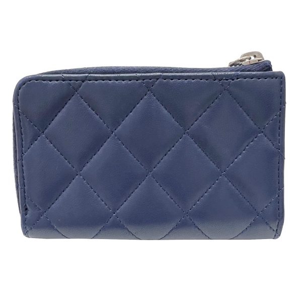 imgrc0091659784 CHANEL Classic Zip Matelasse Coin Case Card Case Lambskin Navy