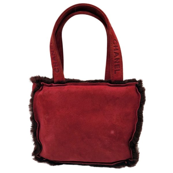 imgrc0091682846 CHANEL Shearling Tote Bag Red