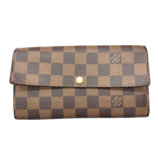 imgrc0091750666 Louis Vuitton Portefeuille Sara Long Wallet Damier Canvas Brown