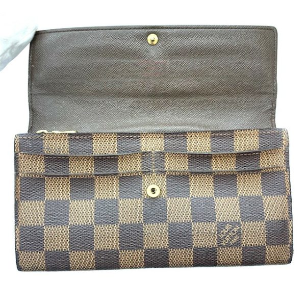 imgrc0091750675 Louis Vuitton Portefeuille Sara Long Wallet Damier Canvas Brown