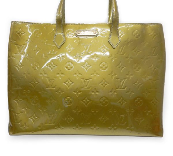 imgrc0091802112 Louis Vuitton Vernis Wilshire MM Tote Bag Leather Green