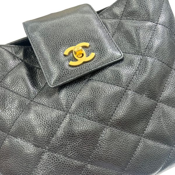 imgrc0091856382 CHANEL Shoulder Bag Caviar Skin Hobo One Shoulder Black