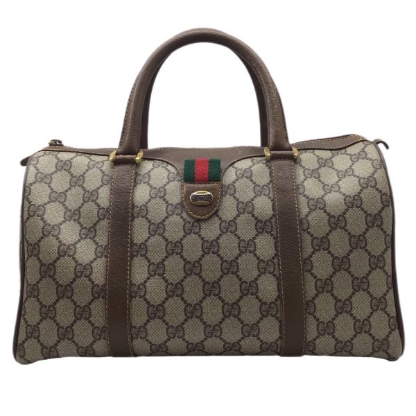 imgrc0091951022 GUCCI Old Gucci Sherry Line Mini Boston Bag PVC Leather