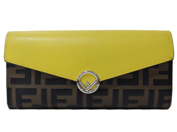 imgrc0091951371 Fendi Continental Long Wallet Brown Yellow