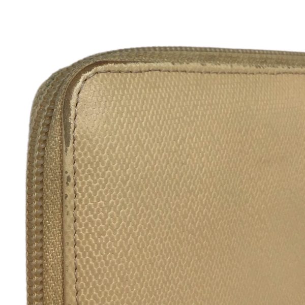 imgrc0092048877 CHANEL Round Zipper Long Wallet Beige