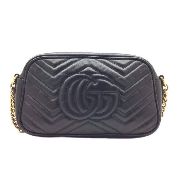 imgrc0092140630 GUCCI GG Marmont Chain Shoulder Bag Black