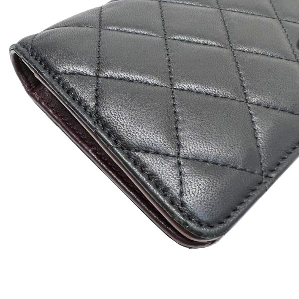 imgrc0092181666 CHANEL Matelasse Cocomark Bifold Long Wallet Lambskin Black