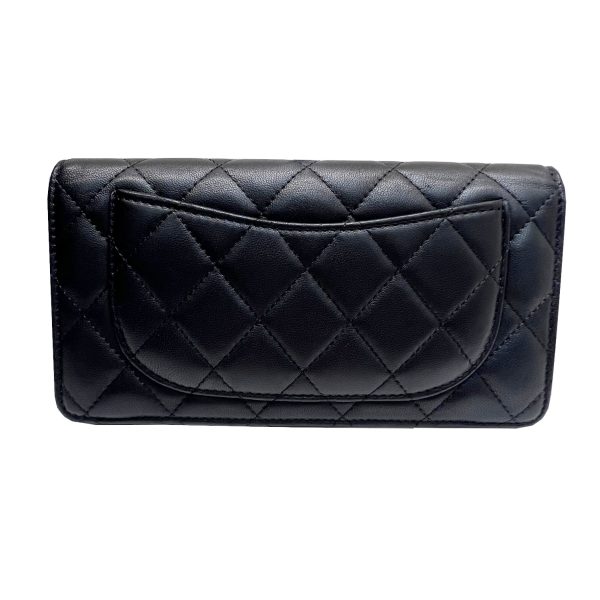 imgrc0092181668 CHANEL Matelasse Cocomark Bifold Long Wallet Lambskin Black