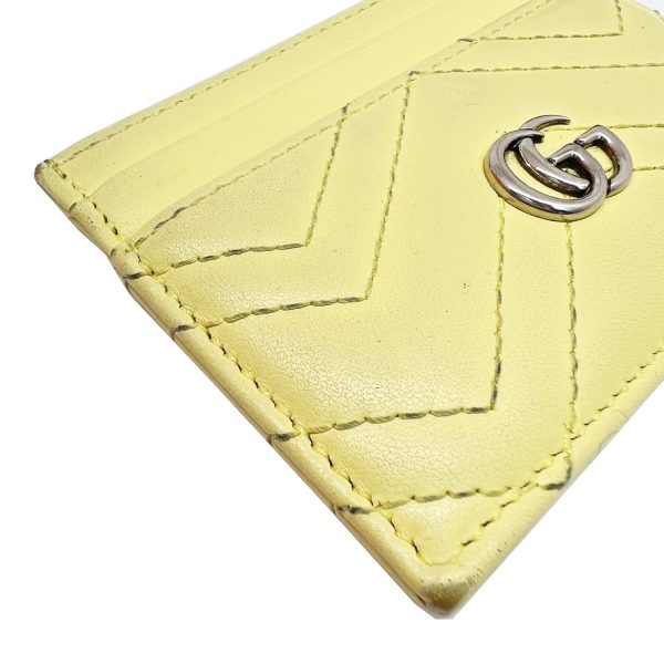 imgrc0092201085 GUCCI GG Marmont Card Case Leather Yellow